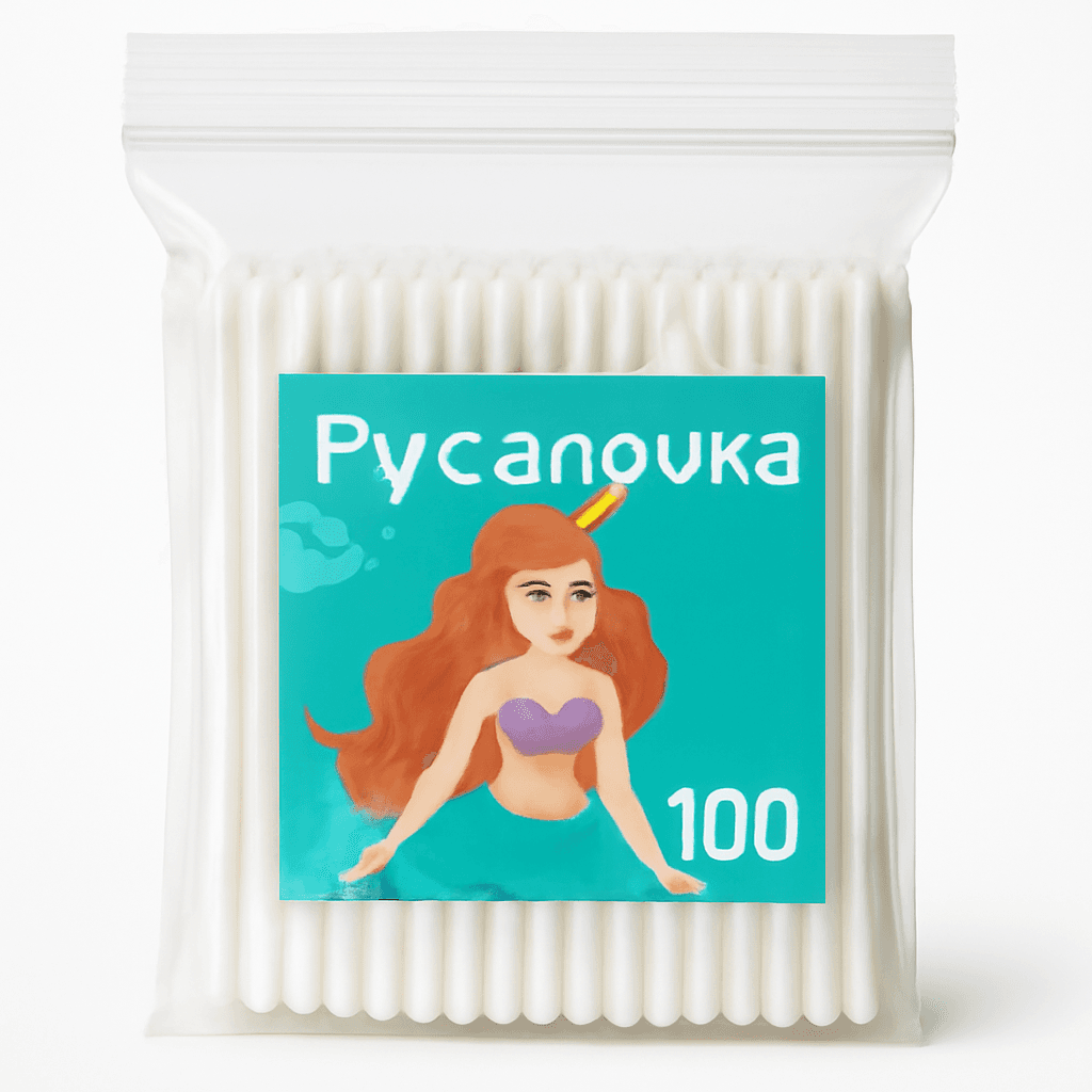 Ватные палочки зип. уп. РУСАЛОЧКА 100 шт / 48